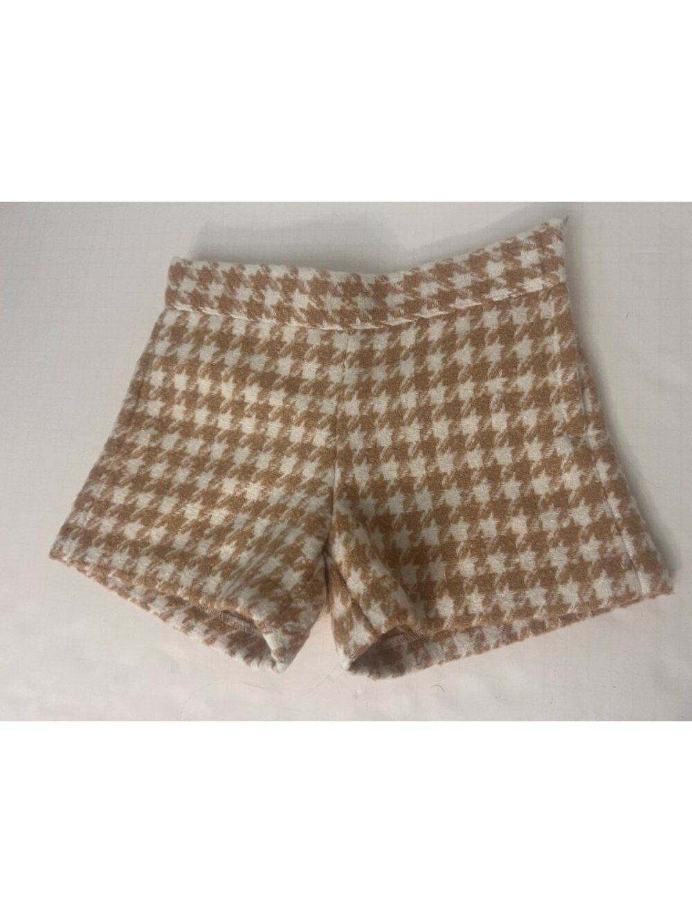 Janie and Jack Girls Size 5 Side Zip Houndstooth Shorts Preppy Academia Luxury